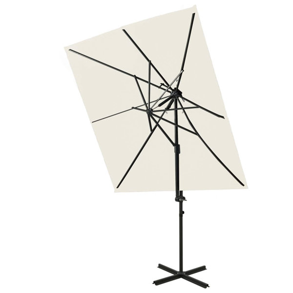 Dakota Fields Cantilever parasol with ventilation in anthracite 250 x